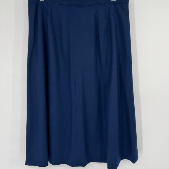 Pendleton Womens Pure Virgin Wool A-Line Navy Skirt size 10 - Picture 10 of 10